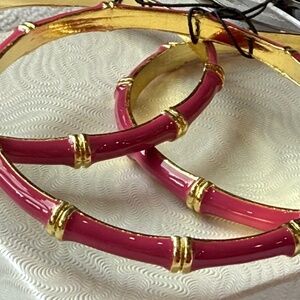 Bangle Bracelets- Set/3 Pink and Gold. New